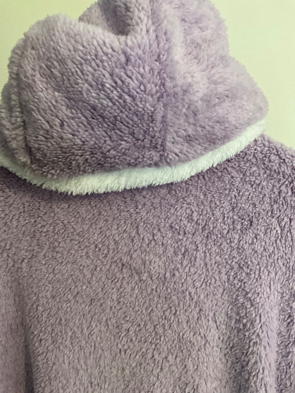 Cozy Women's Purple Sherpa Oversized Full-Zip Hoodie - Picture 10 of 10